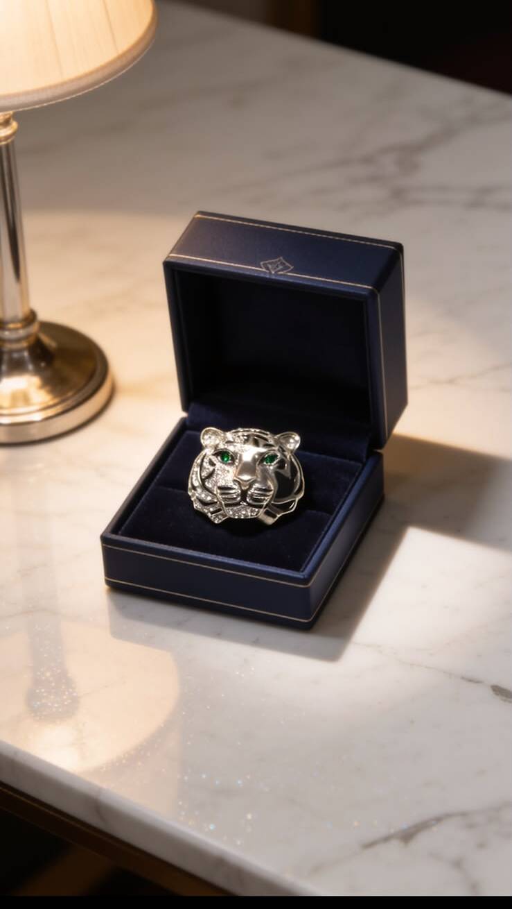 Luxury tiger brooch accessory